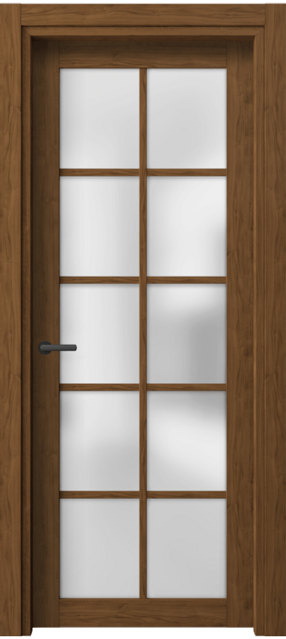 Межкомнатная дверь Нео 2106 Лесной орех Сатинированное стекло Цена 33419 ₽ | Volhovec