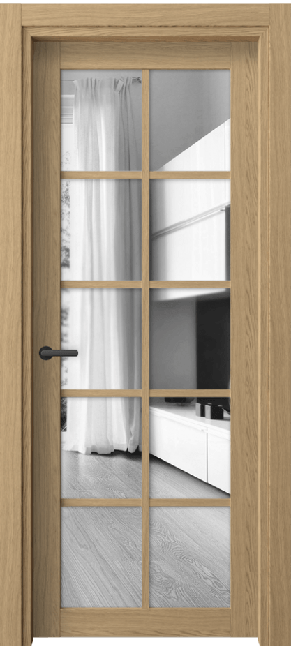 Межкомнатная дверь Нео 2106 Жемчужный дуб Двустороннее зеркало, триплекс Цена 35019 ₽ | Volhovec