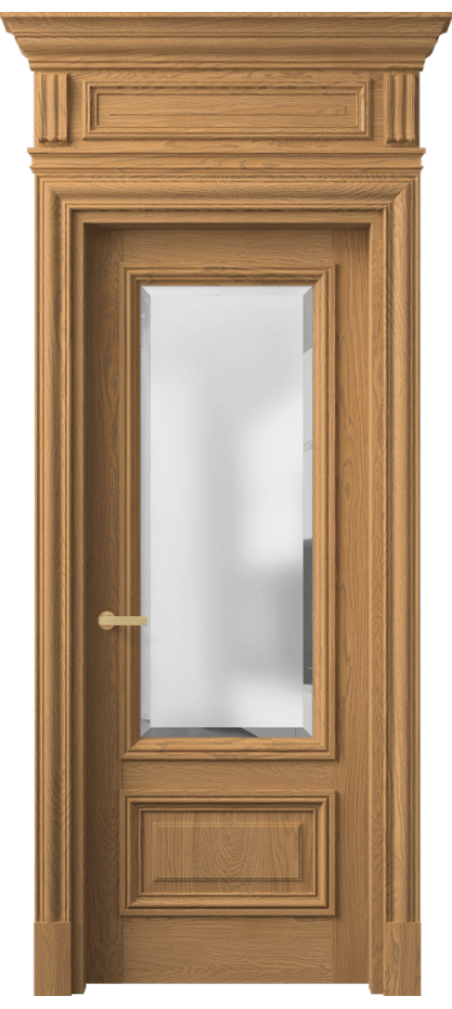 Межкомнатная дверь Антик 7306 Дуб пшеничный матовый Сатинированное стекло с фацетом Цена 264949 ₽ | Volhovec