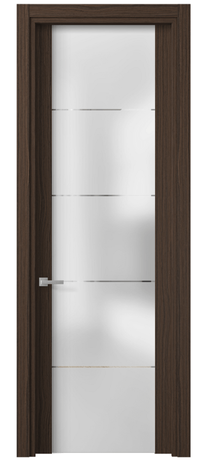 Межкомнатная дверь Планум 4114 Экзотик трюфельный матовый Сатинированное стекло с гравировкой «КВАДРО», триплекс Цена 76699 ₽ | Volhovec