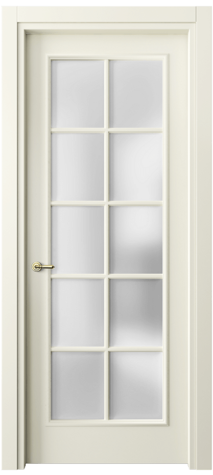Межкомнатная дверь Париж 8102 Матовый молочно-белый Сатинированное стекло Цена 76999 ₽| Volhovec
