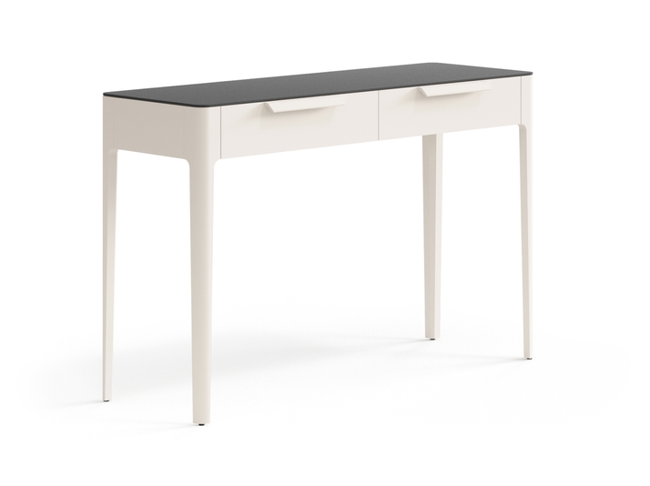 Мебель Консоль Piega 2 ящика. Цвет Матовый бежево-серый. Материал Гладкая эмаль. Коллекция Консоль Piega 2 ящика. Фото. Мебель Консоль Piega 2 ящика. Цвет Матовый бежево-серый. Материал Гладкая эмаль. Коллекция Консоль Piega 2 ящика. Картинка.