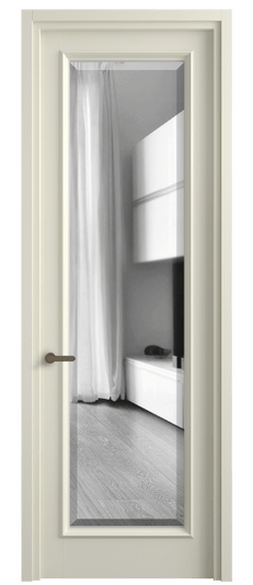 Дверь межкомнатная 6702 ММБ ЗЕР ФАЦ. Цвет Матовый молочно-белый. Материал Гладкая эмаль. Коллекция Шарм. Картинка.