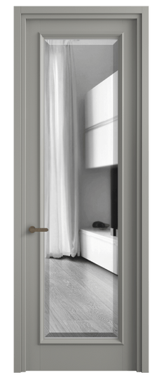 Дверь межкомнатная 6702 МНСР ЗЕР ФАЦ. Цвет Матовый нейтральный серый. Материал Гладкая эмаль. Коллекция Шарм. Картинка.
