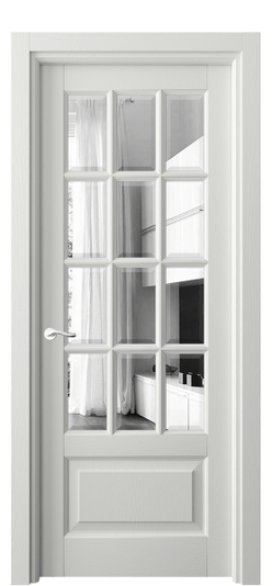 Дверь межкомнатная 0728 ДССР ЗЕР-Ф. Цвет Дуб светло-серый. Материал Массив дуба эмаль. Коллекция Лигнум. Картинка.