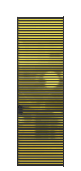 Дверь межкомнатная АЛПЛ040.06 САТ ЖЕЛ ЧЕР. Цвет Алюминий Черный. Материал Алюминий. Коллекция Формато. Картинка.