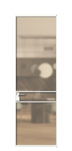 Дверь межкомнатная АЛПЛ040.02 САТ ОРАНЖ БЕЛ. Цвет Алюминий Белый. Материал Алюминий. Коллекция Формато. Картинка.