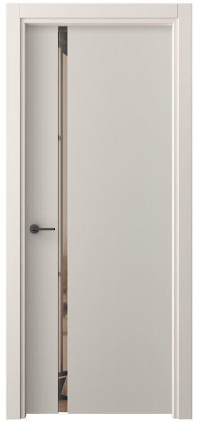 Дверь межкомнатная 4222 ПЭСС ДВ ЗЕР БР. Цвет ПЭТ светло-серый. Материал ПЭТ. Коллекция Фридом. Картинка.