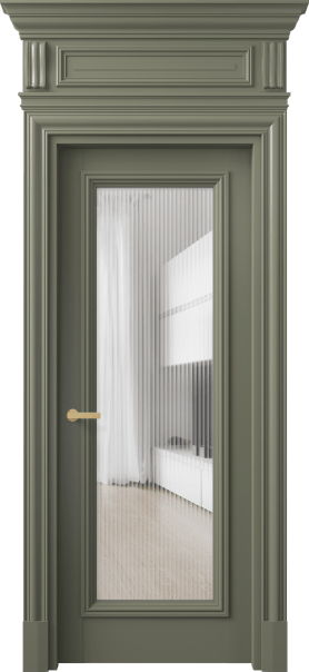 Дверь межкомнатная 7300 МОТ Moru. Цвет Матовый оливковый тёмный. Материал Гладкая эмаль. Коллекция Антик. Картинка.